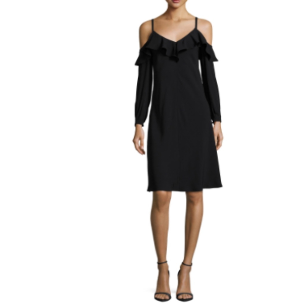 NEW A.L.C. Felicia cold shoulder crepe dress
